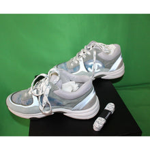 Load image into Gallery viewer, Chanel Fabric And Suede Calfskin Blue And Gray Sneakers G34360 Size Women's 36

