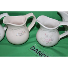 Load image into Gallery viewer, 5 Piece Pfaltzgraff Tea Rose Pitcher, Wyndham Butter Tub Medley Buff Gravy Boat
