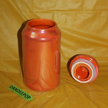 Load image into Gallery viewer, Rae Dunn Crow's Bones Orange Luster Finish Ceramic Canister Halloween Decor
