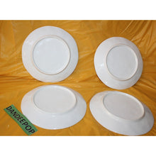 Load image into Gallery viewer, 4 Piece Rae Dunn Melamine Magenta Sunshine Relax Summer 10&quot; White Dinner Plates
