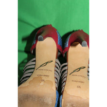 Load image into Gallery viewer, Brian Atwood Vero Cuoio Open Toe High Heel Sandals Multi Color Size Women's 6.5
