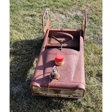 Load image into Gallery viewer, Antique AMF Hook And Ladder Pedal Car Firetruck Red Steel With Siren intact Toy
