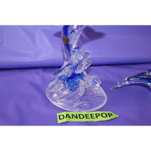 Load image into Gallery viewer, Cristal d'Arques Lead Crystal Dolphin On Wave Animal Figurine Decor W/ Smaller
