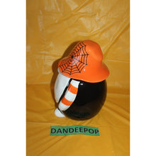 Load image into Gallery viewer, Rae Dunn Pumpkin Carver Gnome Seal Tight Ceramic Canister Halloween Spider Web
