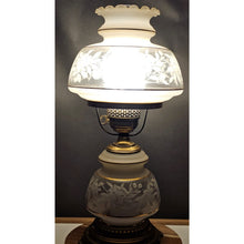 Load image into Gallery viewer, Quoizel 1978 Satin Lace Floral Gone With The Wind Hurricane Table Lamp 23.5" BA
