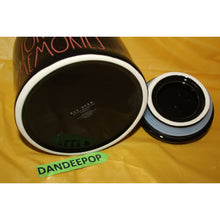 Load image into Gallery viewer, Rae Dunn Fangs For The Memories Black Ceramic Storage Canister Artisan Halloween
