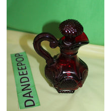 Load image into Gallery viewer, Ruby Red Glass Avon Cape Cod Cruet Skin So Soft Bath Oil Empty Bottle Valentine
