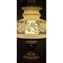 Load image into Gallery viewer, Quoizel 1978 Satin Lace Floral Gone With The Wind Hurricane Table Lamp 23.5" Med
