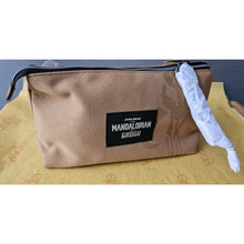 Load image into Gallery viewer, Bath &amp; Body Works Star Wars Dopp Bag This Is The Way Mandalorian Grogu Tan
