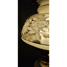 Load image into Gallery viewer, Quoizel 1978 Satin Lace Floral Gone With The Wind Hurricane Table Lamp 23.5" Med
