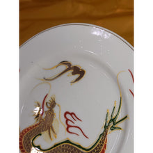 Load image into Gallery viewer, 6 Piece Antique Japanese Dragon Meikei China Painted Plates With Gold Trim
