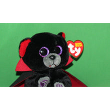 Load image into Gallery viewer, Ty Beanie Bellies Bearla Vampire Bear Stuffed Animal Toy With Tags October 31
