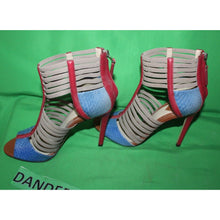 Load image into Gallery viewer, Brian Atwood Vero Cuoio Open Toe High Heel Sandals Multi Color Size Women's 6.5
