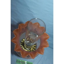 Load image into Gallery viewer, Antique Estate Kerosene Oil Lamp Three Feathers Germany Chimney Pink Globe Brass
