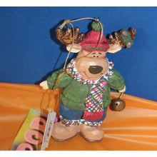 Load image into Gallery viewer, Vintage American Greetings Carlton Reindeer In Winter Gear Holiday Ornament
