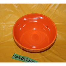 Load image into Gallery viewer, Rae Dunn Candy Coma Large orange Lusterware Ceramic Bowl Display Halloween
