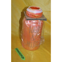 Load image into Gallery viewer, Rae Dunn Bugs &amp; Hisses Orange Luster Finish Ceramic Canister Halloween Decor
