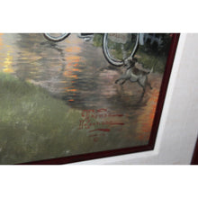 Load image into Gallery viewer, Thomas Kinkade Hometown Morning Lithograph 2000 Framed Artist Signed 30x40 IP
