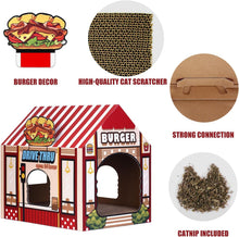 Load image into Gallery viewer, Cardboard Cat House with Scratcher
