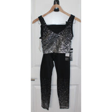 Load image into Gallery viewer, 2 Piece Zobha Activewear Sports Bra Top And 3/4 Capri Pants Ombre Foil Pattern S
