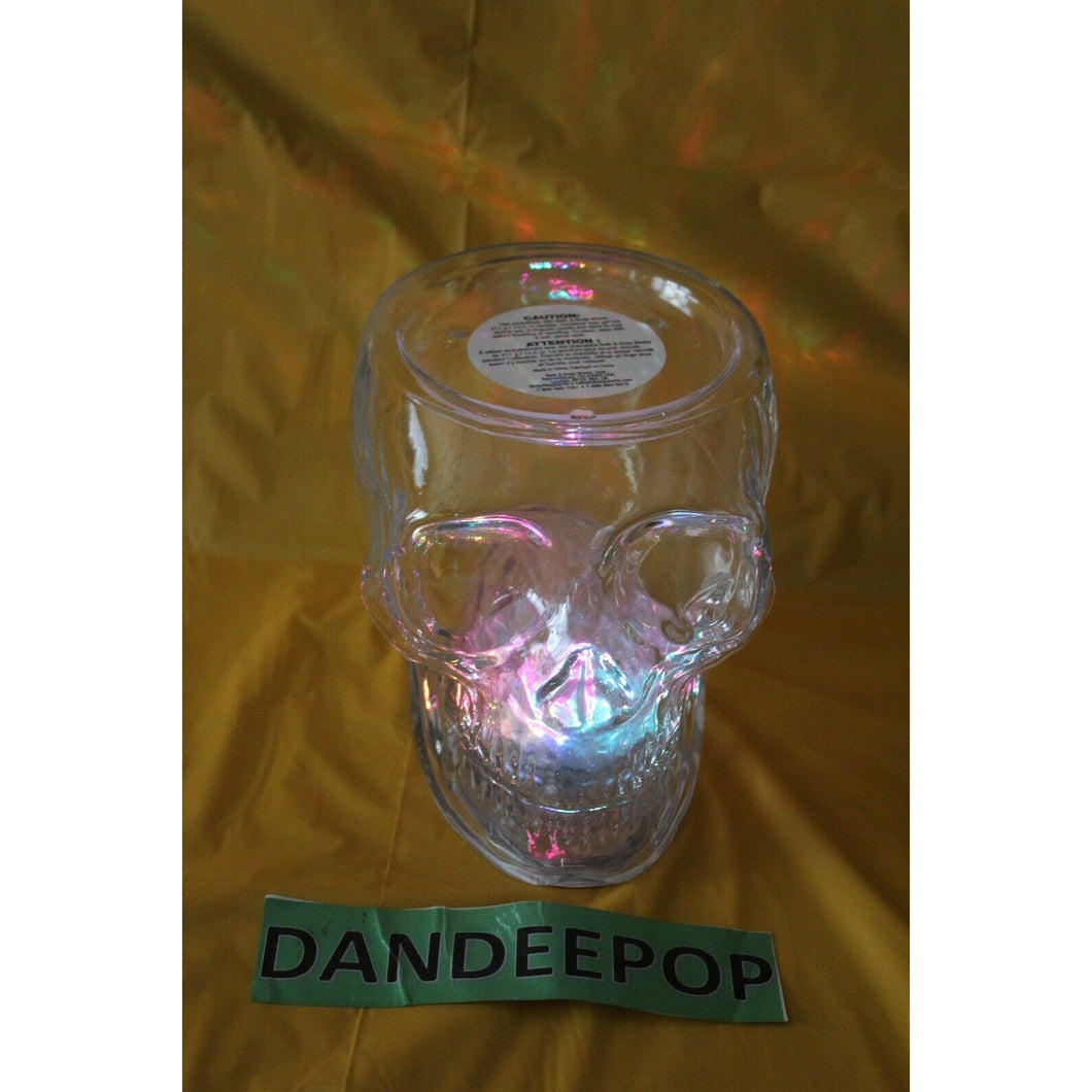 Bath & Body Works 2021 Light Up Skull Head 3 Wick Jar Pedestal Candle Holder