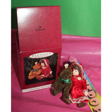 Load image into Gallery viewer, Hallmark Keepsake Julianne And Teddy vintage 1993 Holiday Ornament QX5295
