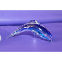 Load image into Gallery viewer, Cristal d'Arques Lead Crystal Dolphin On Wave Animal Figurine Decor W/ Smaller
