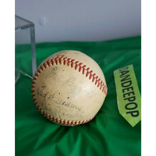 Load image into Gallery viewer, Vintage 9 Signature Baseball Berra, Rizzuto, DiMaggio, Reynolds, Williams, Mize+
