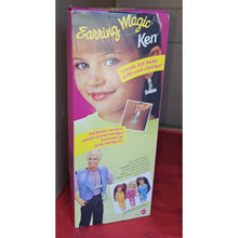 Load image into Gallery viewer, Vintage Mattel Barbie Earring Magic Ken Doll 1992 In Box With Clip On Earrings

