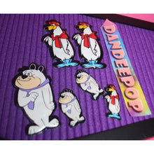 Load image into Gallery viewer, Vintage Hanna Barbera 70's Cartoon Puffy Magnets Chopper And Breezly 6 Piece Set
