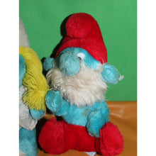 Load image into Gallery viewer, Vintage original Retro Peyo 1981 Smurfette And papa Smurf Stuffed Animal Toys 8"
