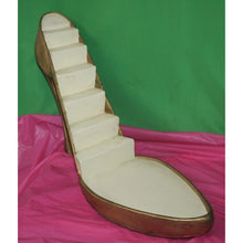 Load image into Gallery viewer, Vintage Giant Gold Just The Shoe High Heel Figurine Step Display Platform Prop
