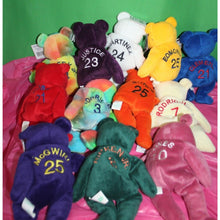 Load image into Gallery viewer, 12 Piece Savino&#39;s Bamm Beano&#39;s Sport Beanie Babies Stuffed Plush Toys
