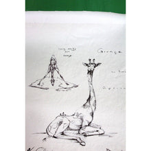 Load image into Gallery viewer, Nano Lopez Olivia Nanimals Giraffe Signature Art Giclee Canvas Unframed 84/320

