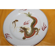 Load image into Gallery viewer, 6 Piece Antique Japanese Dragon Meikei China Painted Plates With Gold Trim

