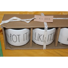 Load image into Gallery viewer, Rae Dunn Pot It Like It's Hot 3 Planter Ceramic Bowl Set
