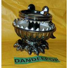 Load image into Gallery viewer, Bath &amp; Body Works 2021 Monster Glow Halloween 3 Wick Jar Pedestal Candle Holder
