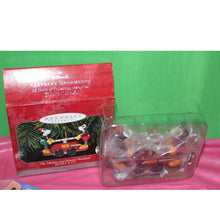 Load image into Gallery viewer, Hallmark Disney Mickey &amp; Minnie 25 Year Handcar Christmas Holiday Ornament 73-98
