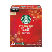 Load image into Gallery viewer, Starbucks Holiday Blend Coffee, K-Cups, 22/Box, 4 Boxes/Carton
