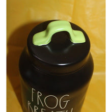 Load image into Gallery viewer, Rae Dunn Frog Breath Storage Canister Halloween Black And Green Ceramic Jar
