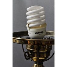Load image into Gallery viewer, Quoizel 1978 Satin Lace Floral Gone With The Wind Hurricane Table Lamp 23.5" Med
