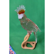 Load image into Gallery viewer, Swarovski Crystal Cockatoo Paradise Red Bird On Perch Retired Figurine 718565
