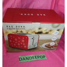 Load image into Gallery viewer, Rae Dunn Enchante 2 Slice Joy Toaster RDHLTS1 Holiday Red In box
