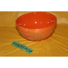Load image into Gallery viewer, Rae Dunn Candy Coma Large orange Lusterware Ceramic Bowl Display Halloween
