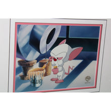 Load image into Gallery viewer, Warner Bros Animaniacs Pinky And The Brain Jockeying For Position Animation Cel
