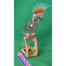 Load image into Gallery viewer, Swarovski Crystal Cockatoo Paradise Red Bird On Perch Retired Figurine 718565
