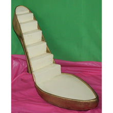 Load image into Gallery viewer, Vintage Giant Gold Just The Shoe High Heel Figurine Step Display Platform Prop
