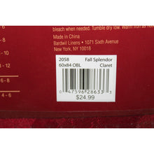 Load image into Gallery viewer, Fall Splendor Damask Claret Red Leaf Pattern Red Tablecloth Oblong 60 x 84
