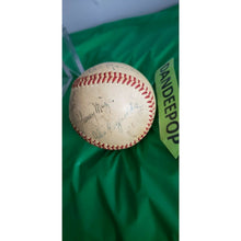 Load image into Gallery viewer, Vintage 9 Signature Baseball Berra, Rizzuto, DiMaggio, Reynolds, Williams, Mize+
