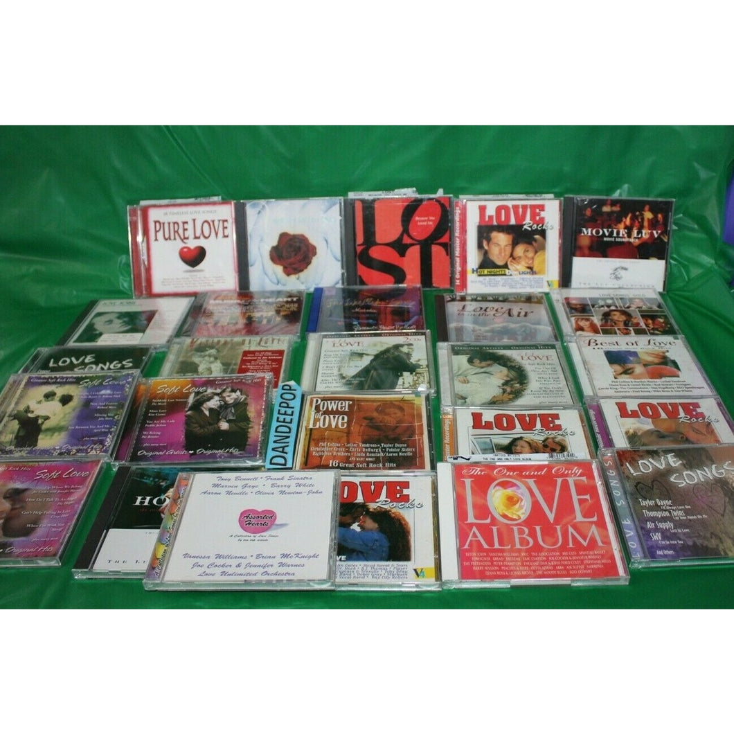 28 Assorted Mix Variety Of Love Theme Music Cd's